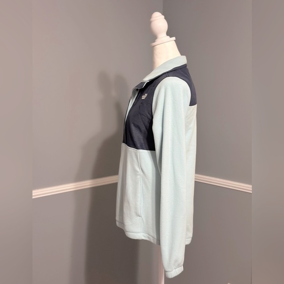 The North Face Women's Glacier 1/4 Snap Fleece Pullover Size Small Teal & Navy - Picture 3 of 8